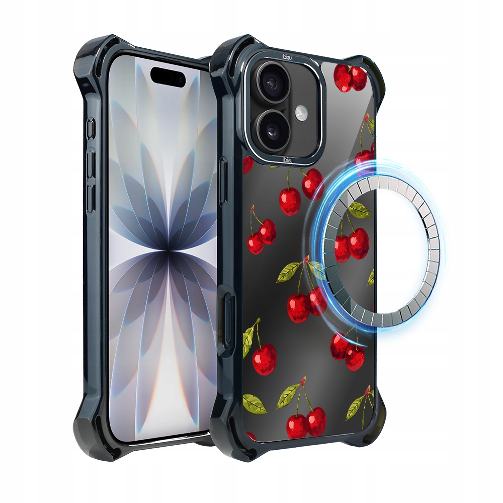 Pouzdro pro iPhone 17 Ibizu DropGuard Ultra s MagSafe, Midnight, Višňová noc