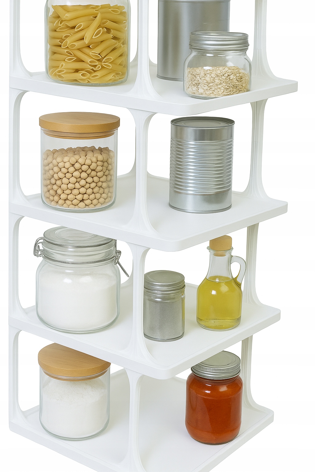 Stojak na buty 7-poziomowy biały 104 cm regał organizer półka biały