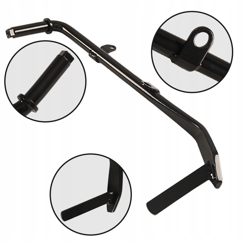Čierna bočná pätka Kosa 8.5" pre Harley-Davidson Touring 07-24