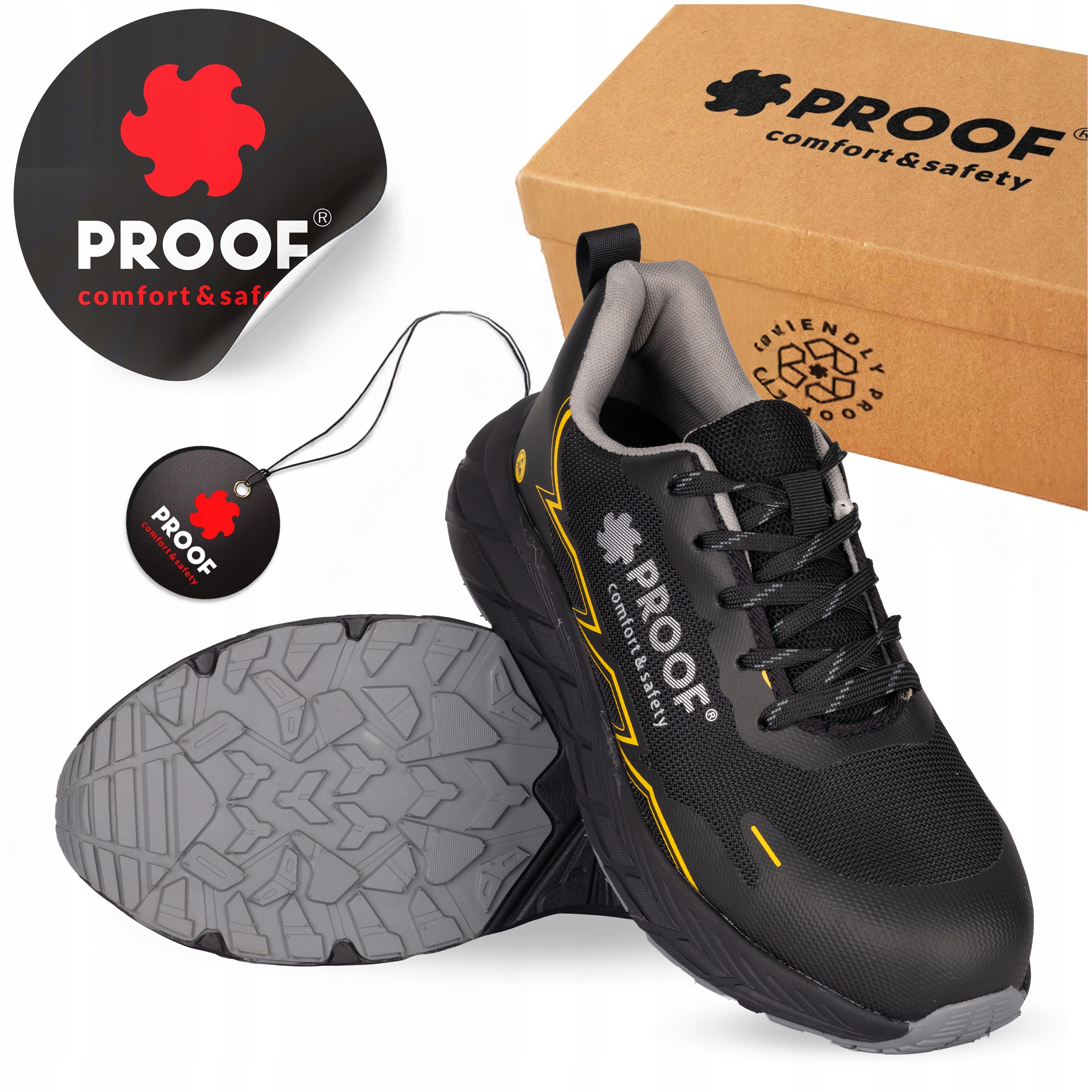 Pracovní Boty Bezpečnostní Polobotky Sportovní Prodyšné Bozp S1PL Esd Proof 41