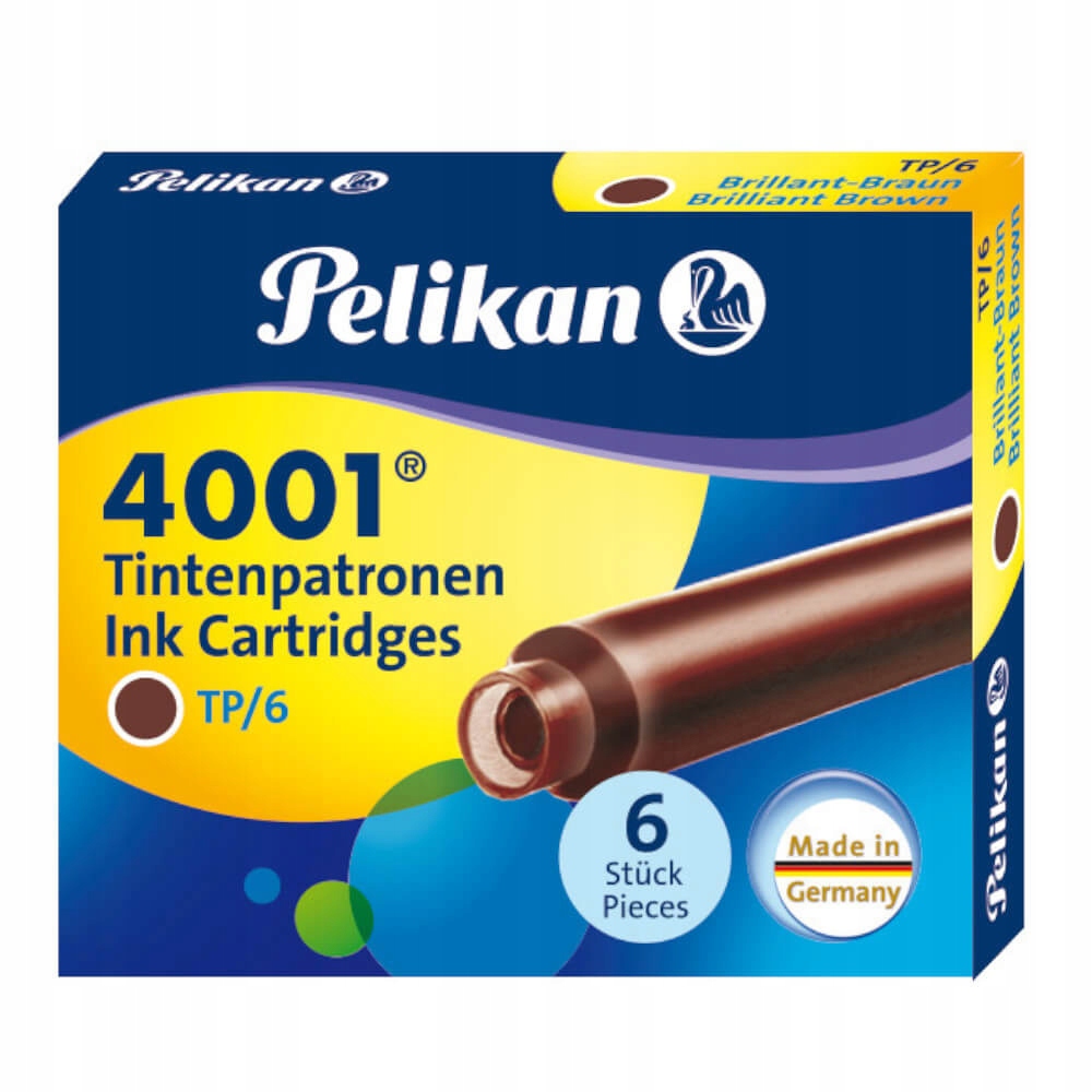 

Naboje pióra wiecznego 4001 krótkie TP/6 Pelikan