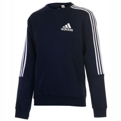 Adidas pánská mikina modrá 3 Stripes Crew, Velikost S