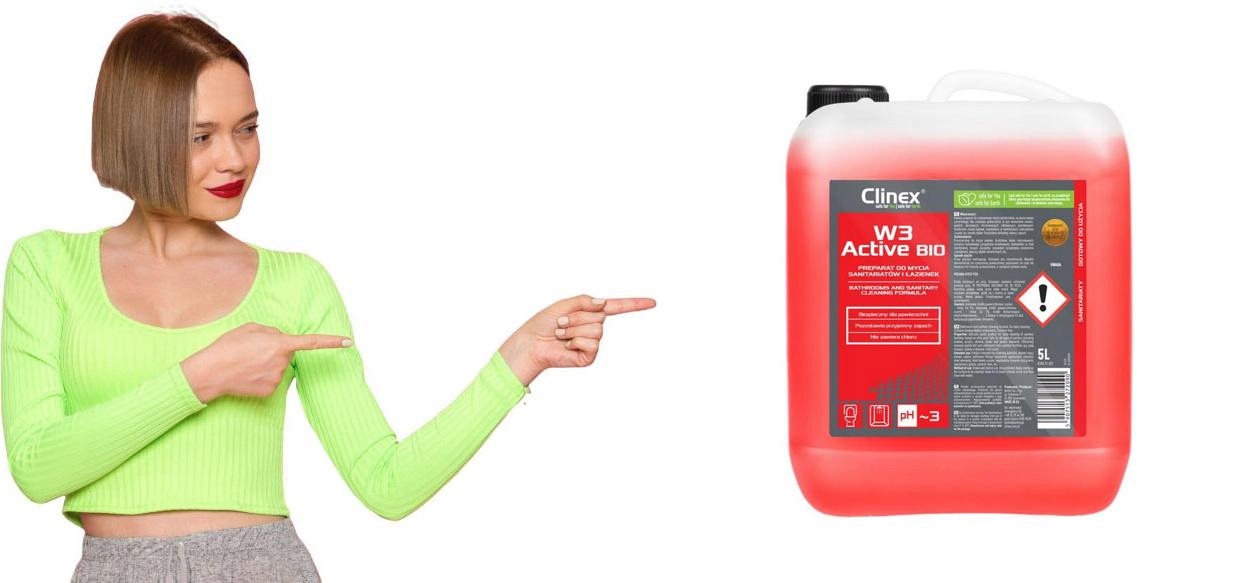 Levně Tekutý přípravek do koupelen Clinex W3 Active Bio 5L