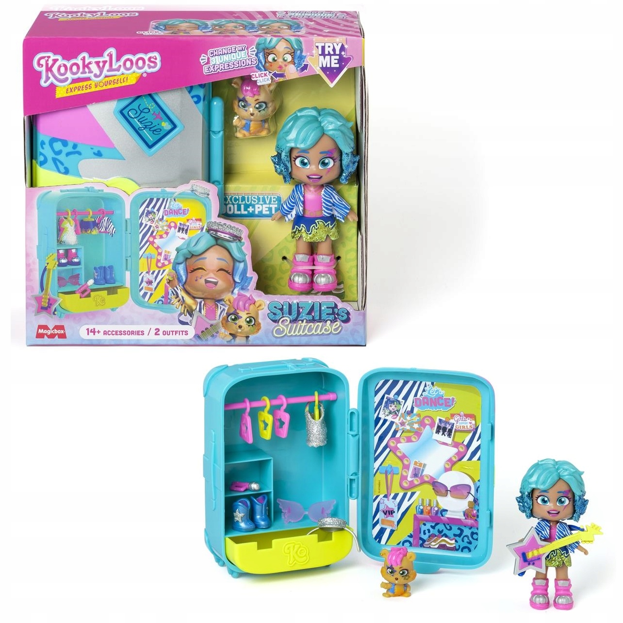 

KookyLoos Walizka Suzie Figurka Zwierzak Akcesoria