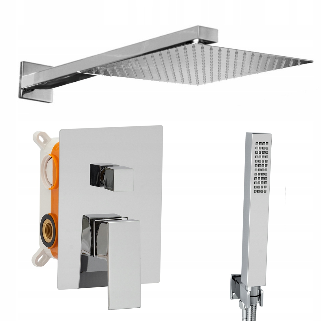 Podomietkový Sprchový Set, Sprchová Hlavica 20 CM, Chróm