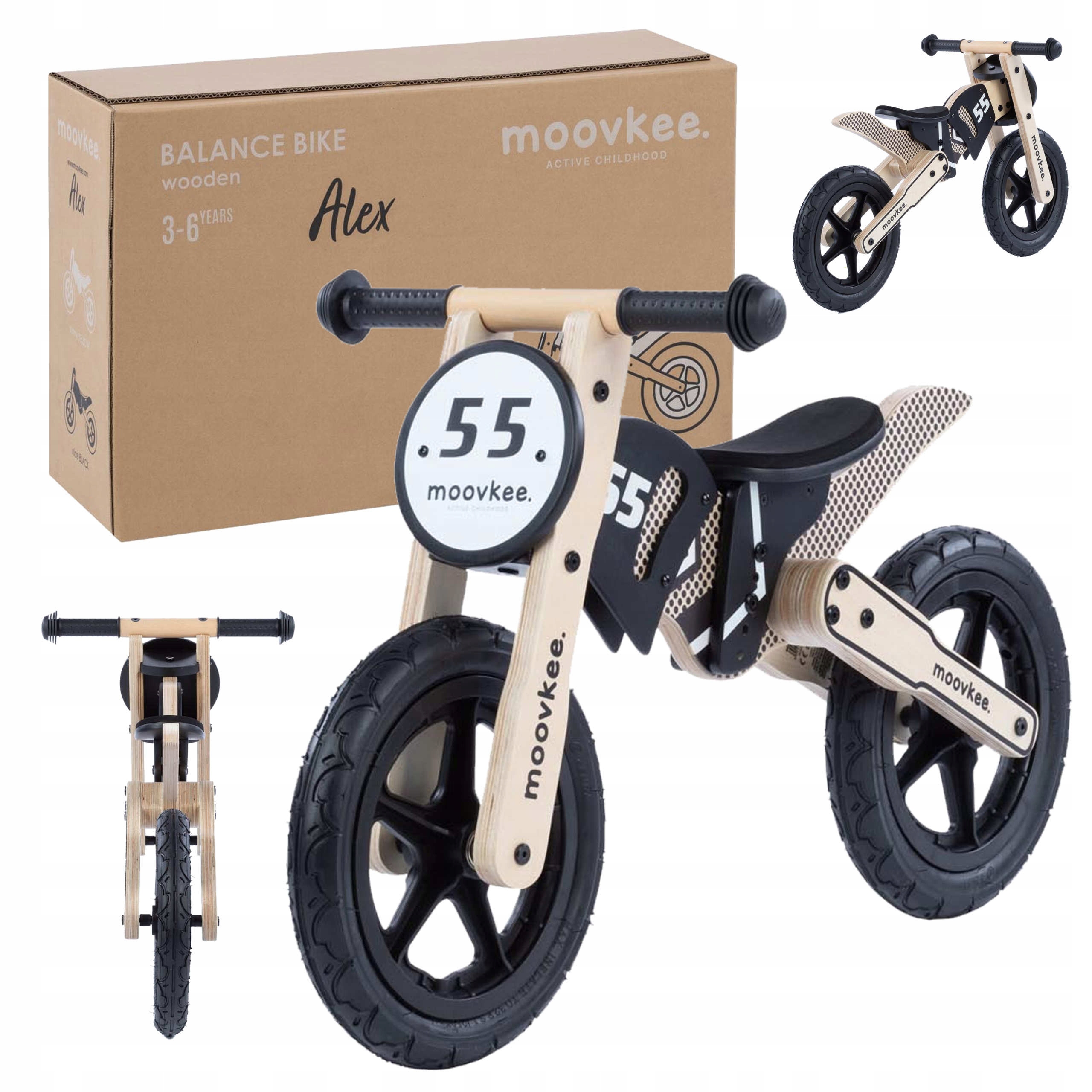 

Rower rowerek biegowy motorek Moovkee drewniany