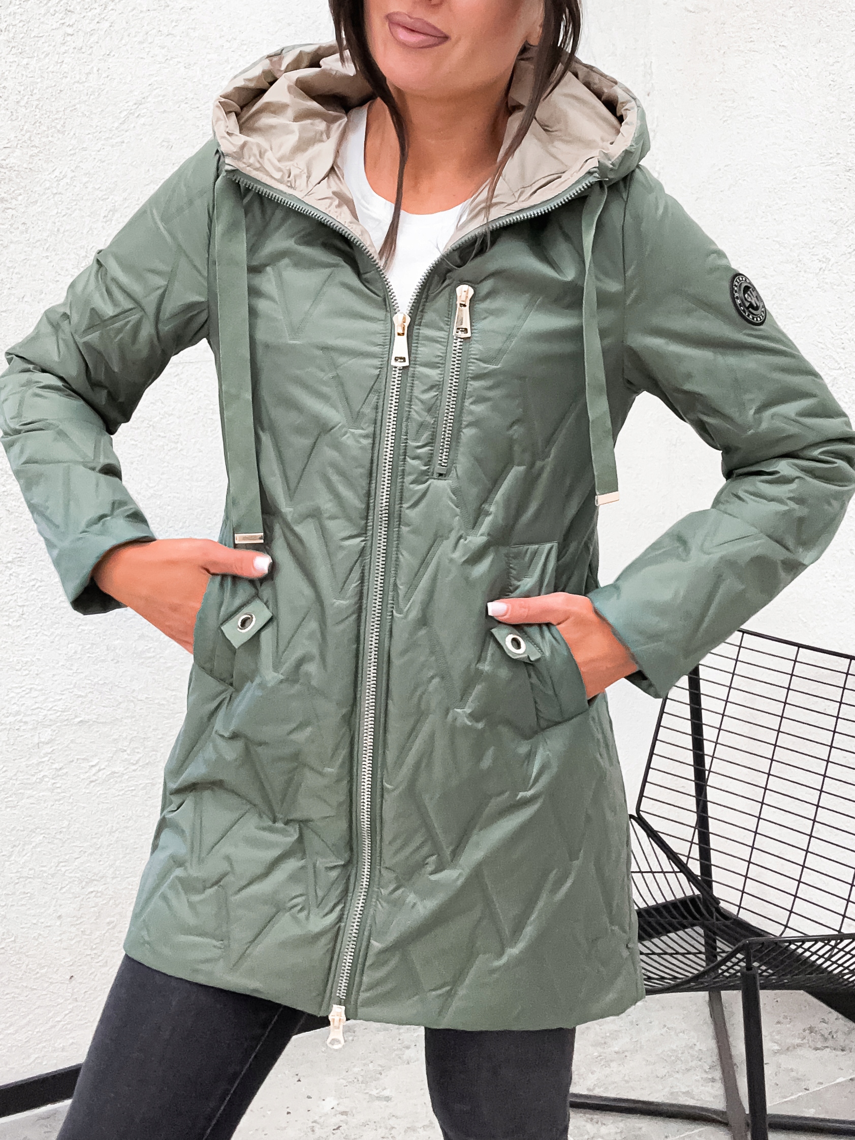 Wiosenna/Jesienna Pikowana DAMSKA Kurtka_kolory - S Rozmiar S