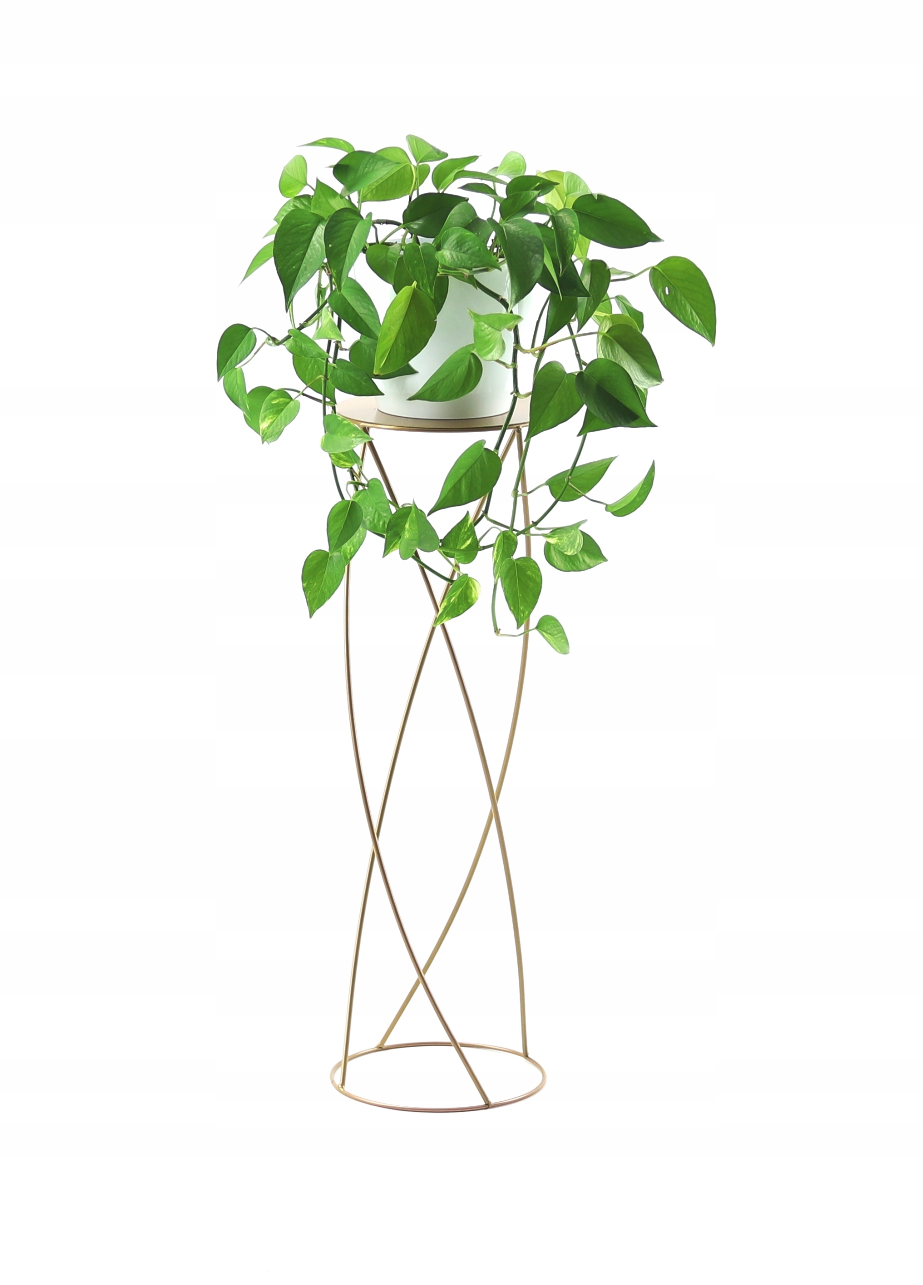 

Kwietnik Metalowy Stojak na kwiaty 70cm złoty