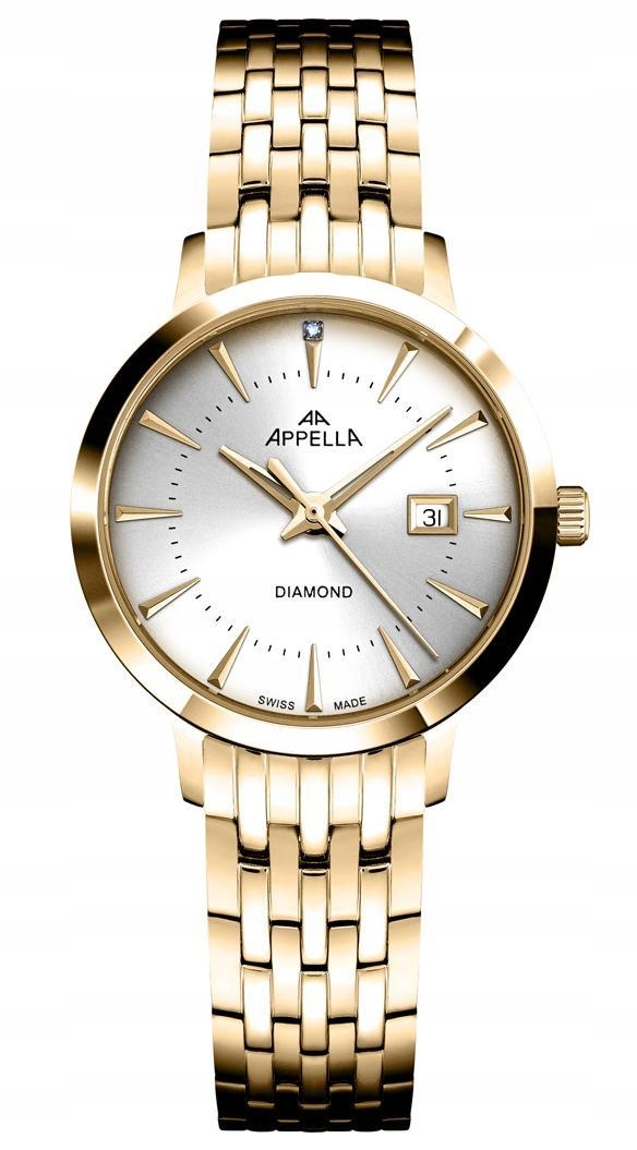 Nové Originální dámské hodinky Appella L32003.1193DQ Diamond s datumovkou