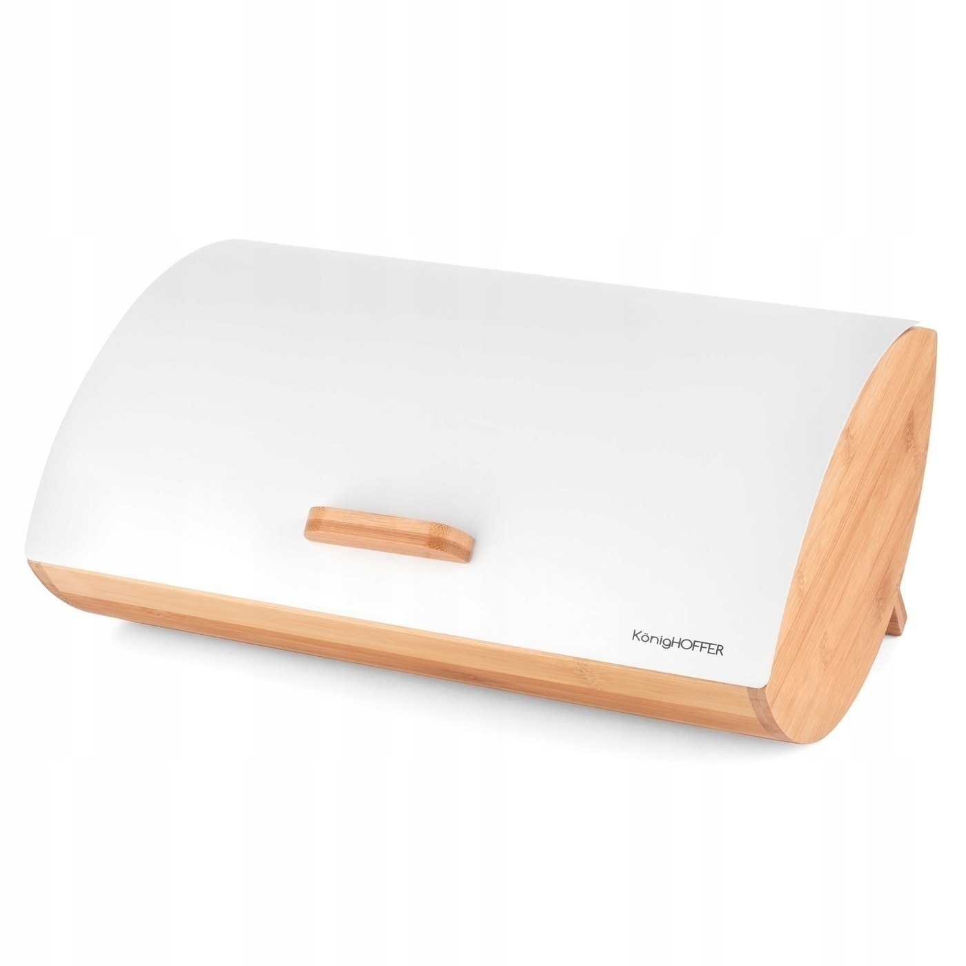 BAMBUSOWY CHLEBAK BIAŁY MAT nowoczesny POJEMNIK NA PIECZYWO Konighoffer Kolor biały