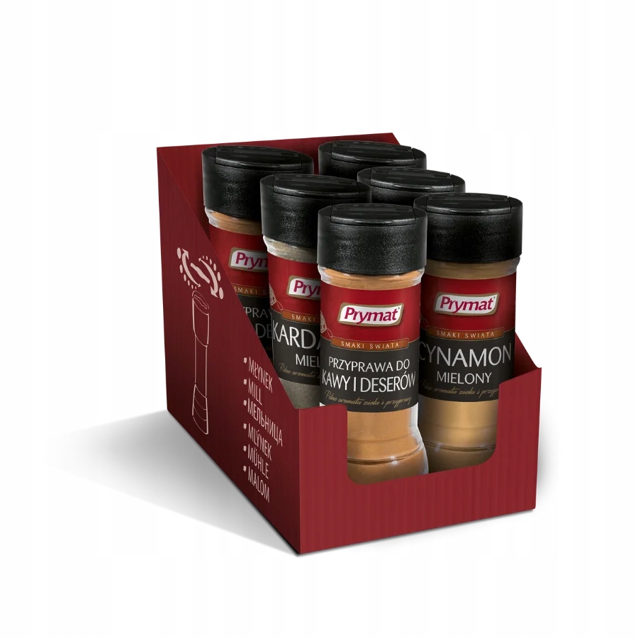 Levně Prymat Sada mix koření pro kávu a zmrzlinové dezerty, kardamom, skořice, 6 balení