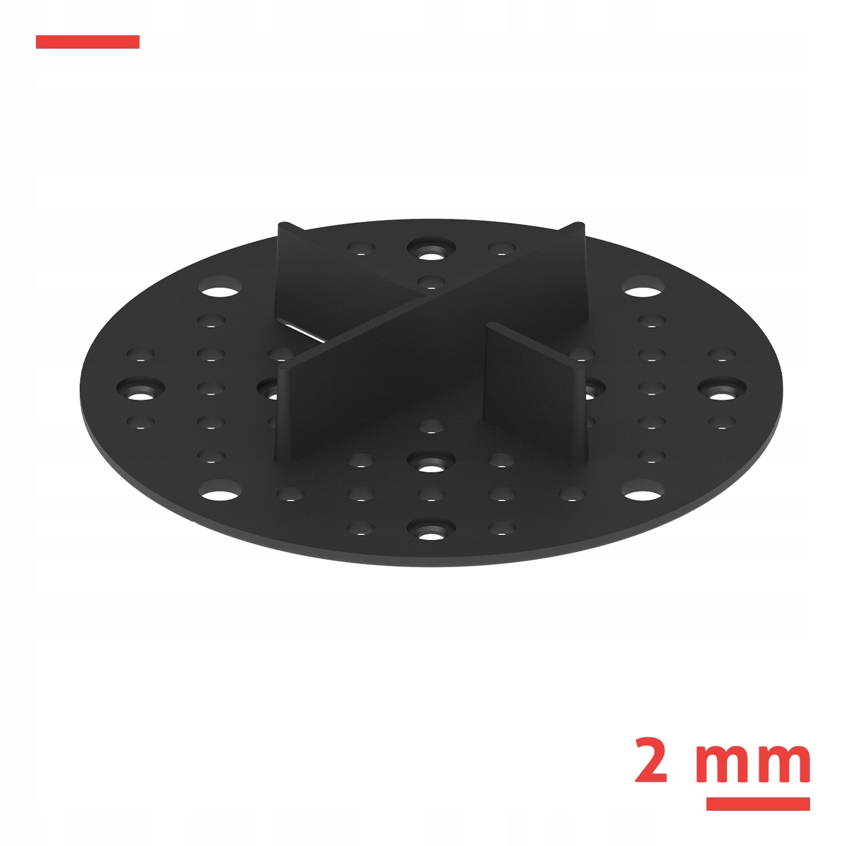 

Wspornik tarasowy, podstawka 2 mm pod płyty czarna