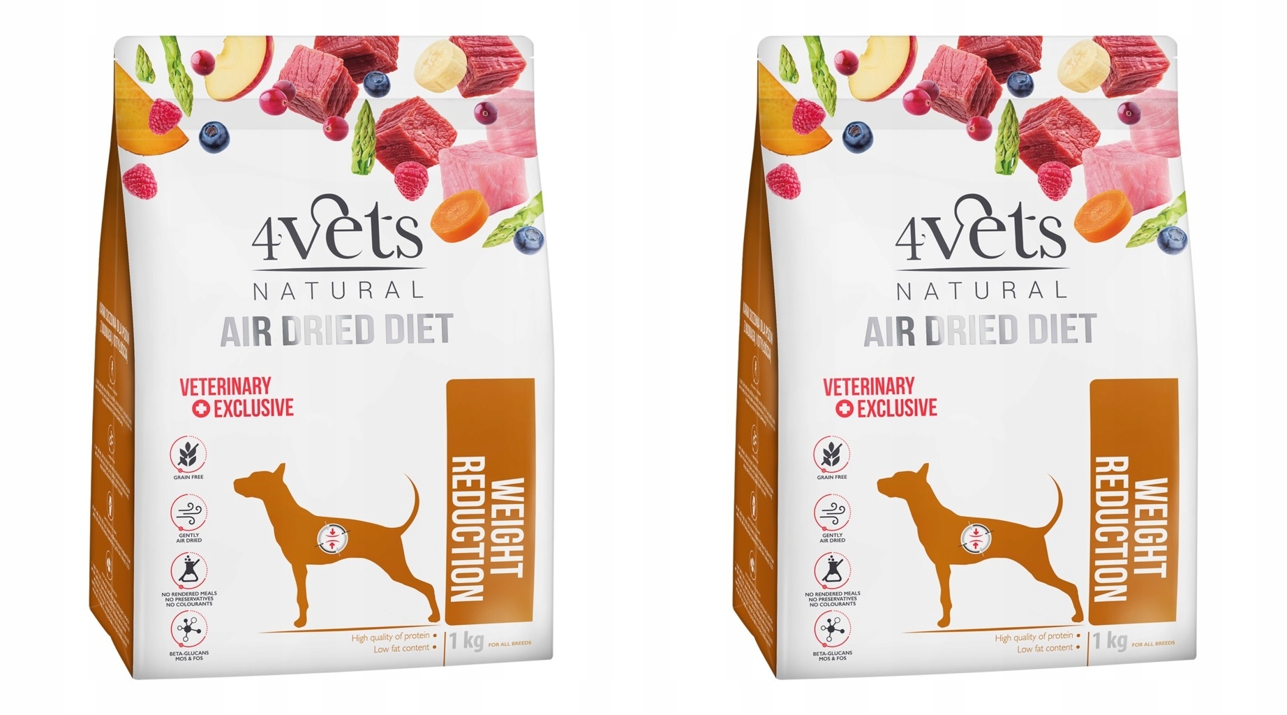 4Vets Natural Krmivo pro psy s nadváhou 2 x 1 kg