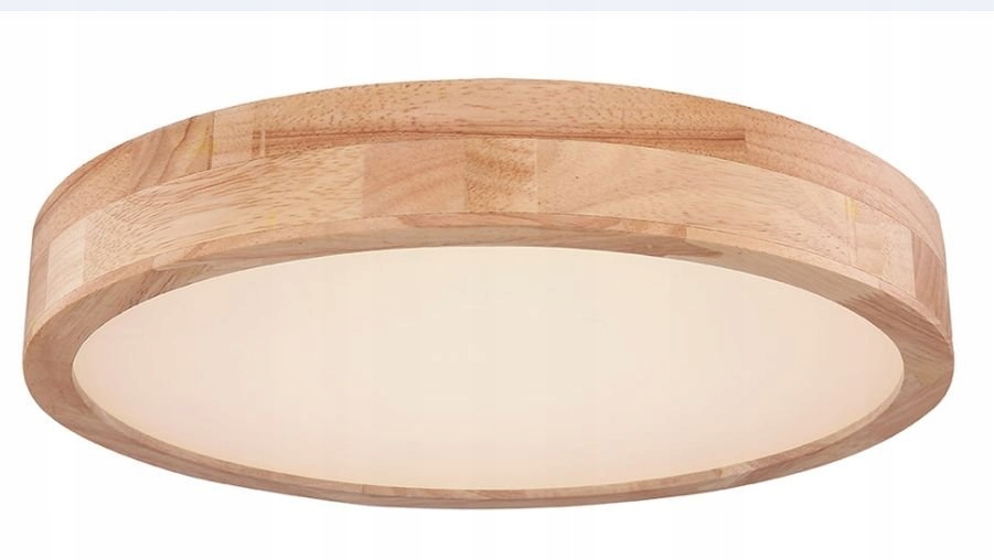 Okrúhly stropné svietidlo imitácia dreva Rainer Globo