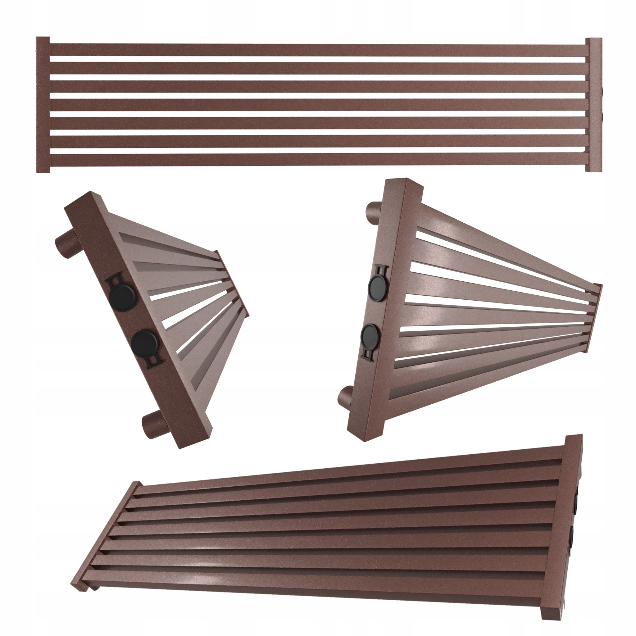 Dekorativní radiátor úrovně Radiator 120x32 Bordo