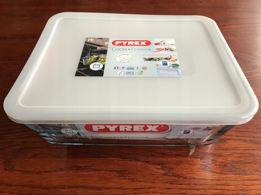 POJEMNIK SZKLANY Z POKRYWĄ ŻAROODPORNY PYREX NACZYNIE 4L OLDMAN 27x23cm Linia Cook & Freez  1,5L