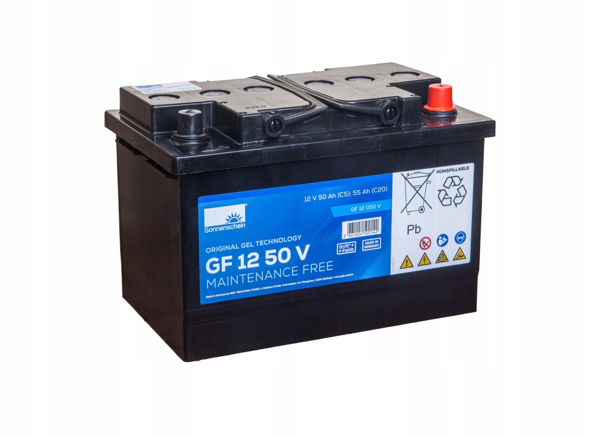 Akumulator żelowy Sonnenschein GF1250V 50Ah 55Ah trakcja wózek czyszczarka