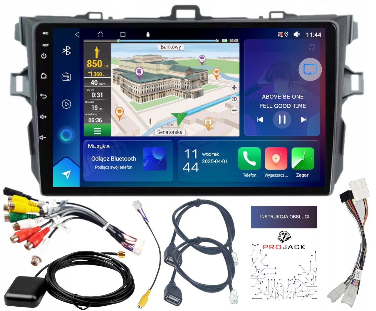 Autorádio Navigácia Gps Toyota Corolla 2006-2013 Carplay 2GB 64GB