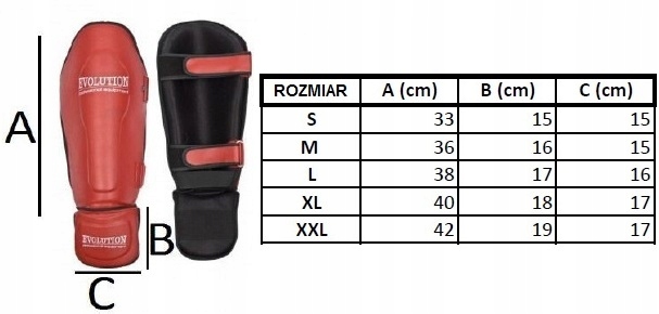 OCHRANIACZ NA GOLEŃ Z OCHRONĄ STOPY EVOLUTION R.S Rodzaj ochraniacze piszczeli i stóp