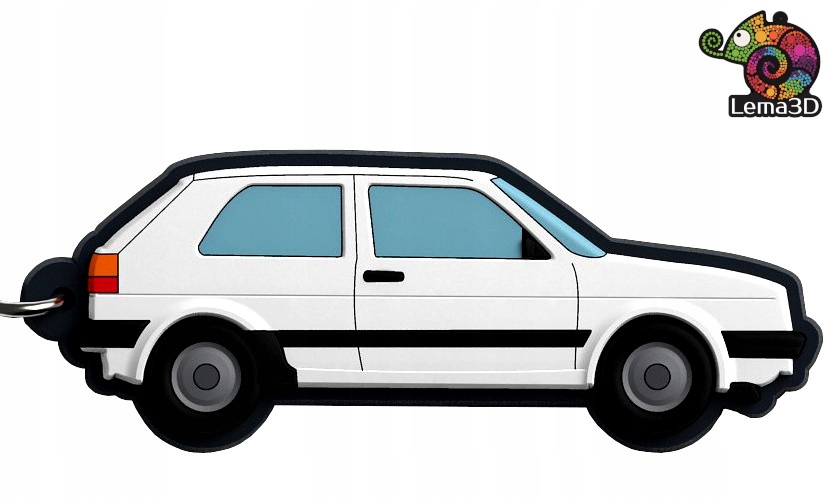 

Brelok 3D Do Kluczy Golf 2 Biały -producent LEMA3D