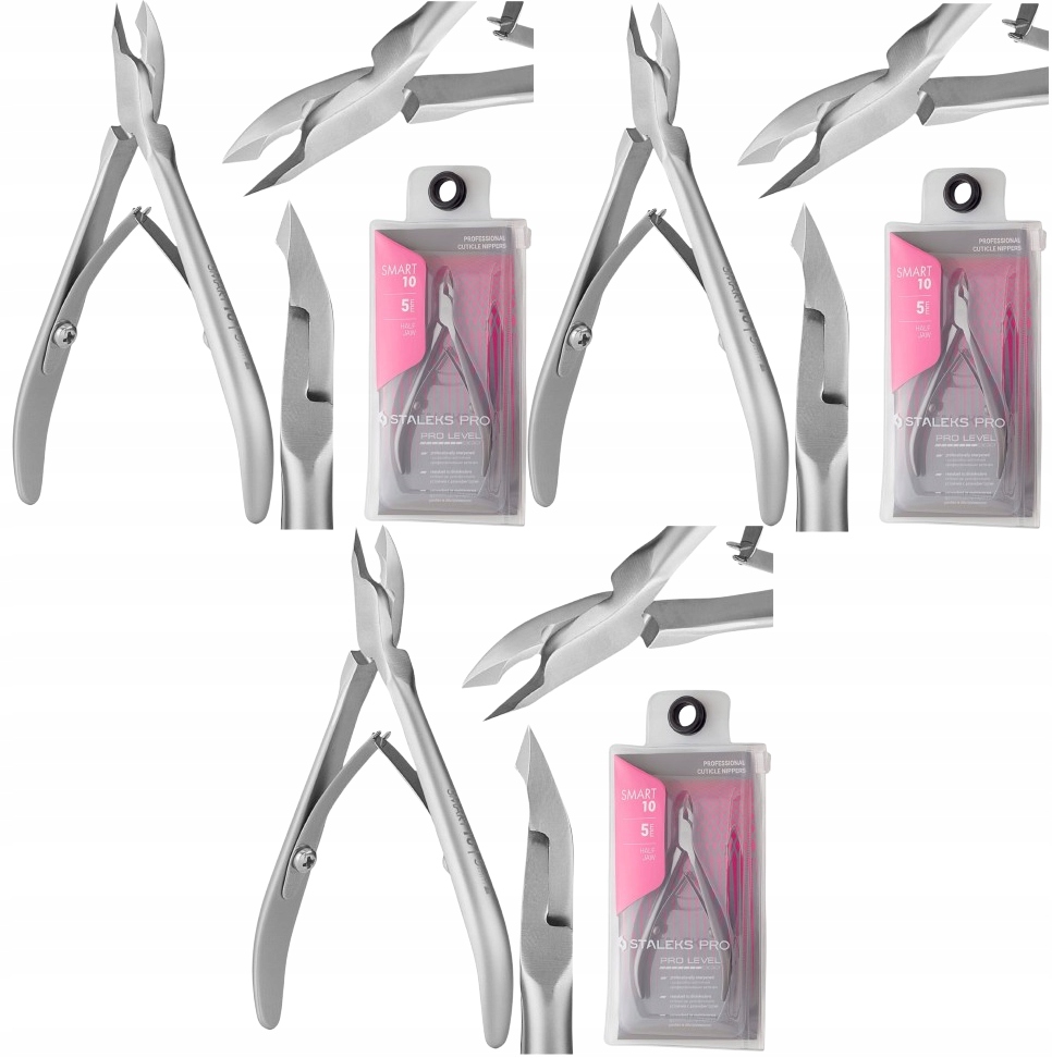 3x Staleks Profesionální kleště na kůži Smart 10 5 mm nezachytávají kůžičku