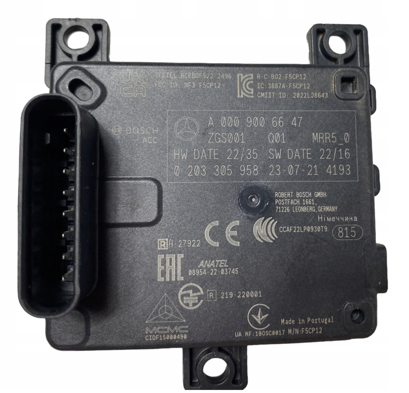 Nový Radar Distronic Oe Mercedes Benz A0009006647 Bosch Senzor Přiblížení