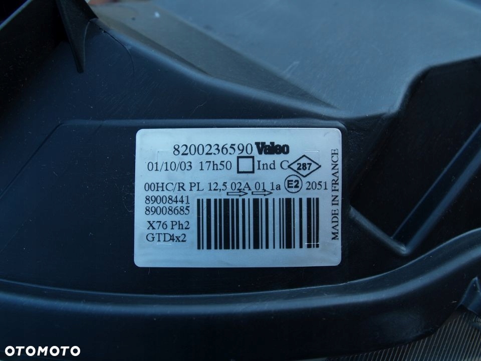 Renault Kangoo Reflektor left light left 1 and FL Lift 03-07r 8200236590