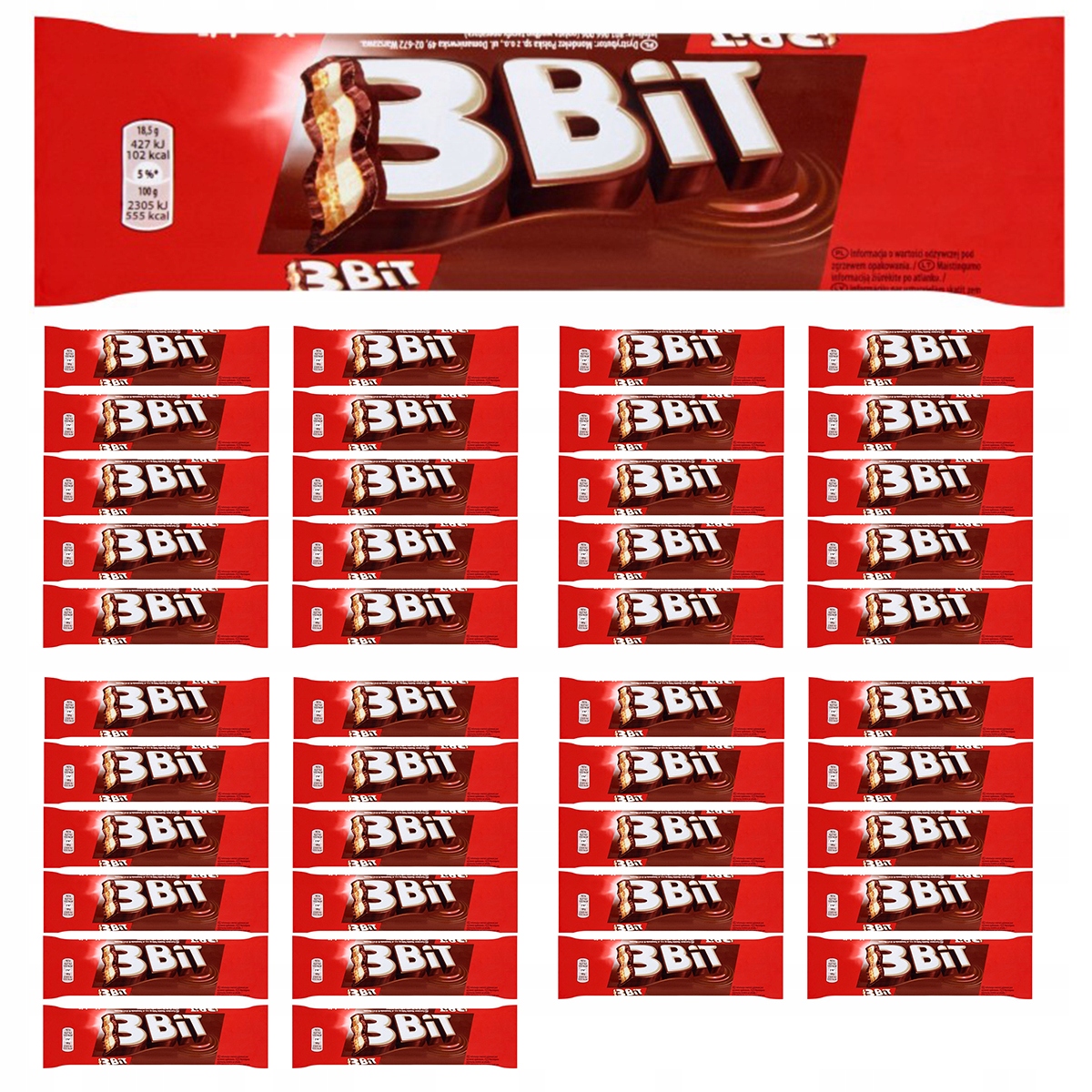 3Bit Baton w czekoladzie mlecznej 46 g x 42 sztuk