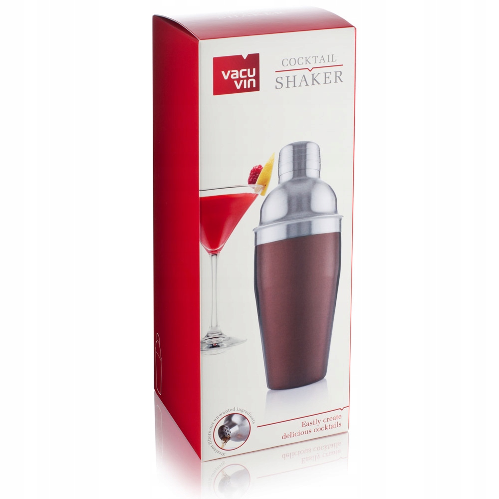 Shaker VacuVin Classic kovový saténový 0,7L