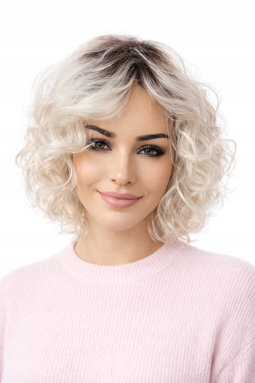 Vlnitá blond paruka s odrostem, 30 cm Neessaja wigs shop