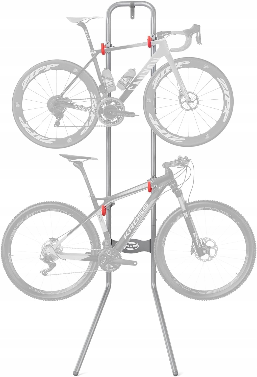 Stojak Garażowy Cxwxc Pionowy do Mieszkania Regulowany na 2 Rowery 50kg
