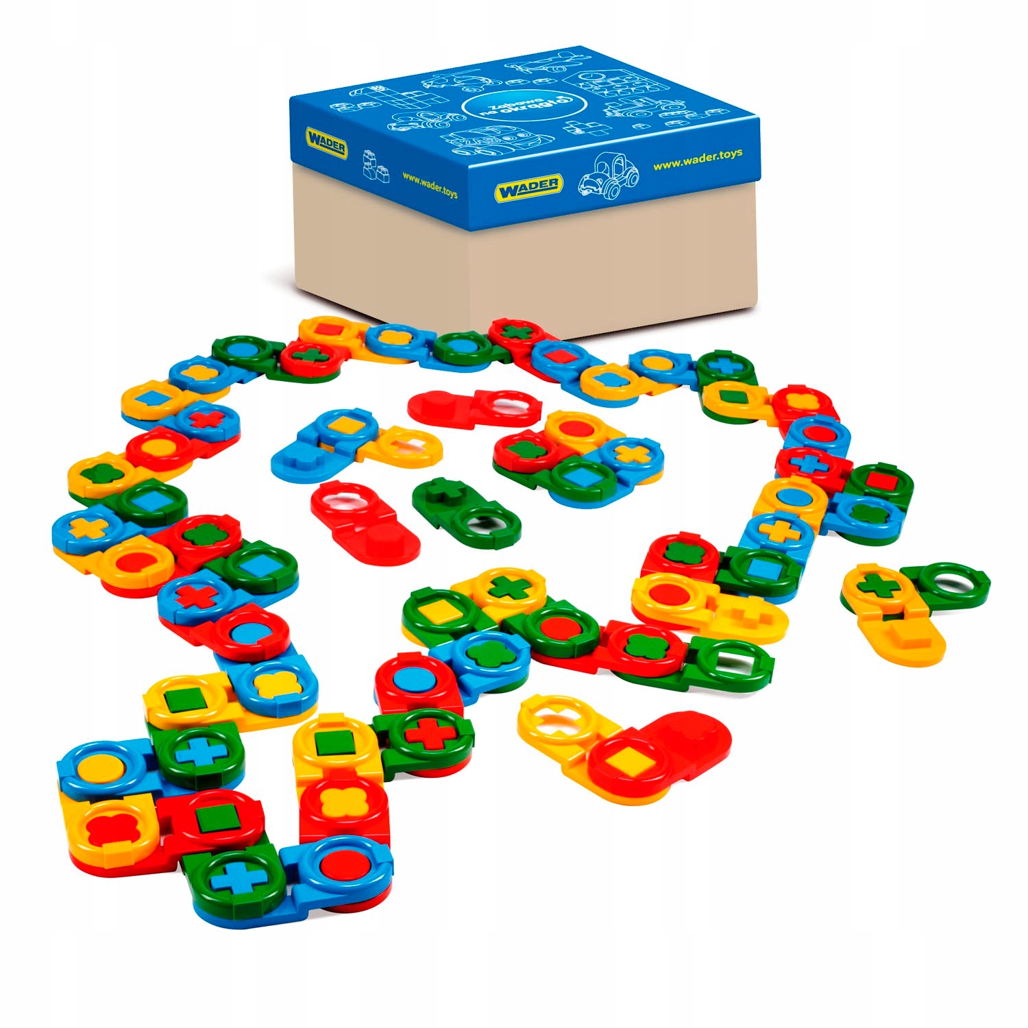 80174 Domino EDUKACYJNEi Wader 64 el Duży Zestaw przedszkolny Edu od 12 msc