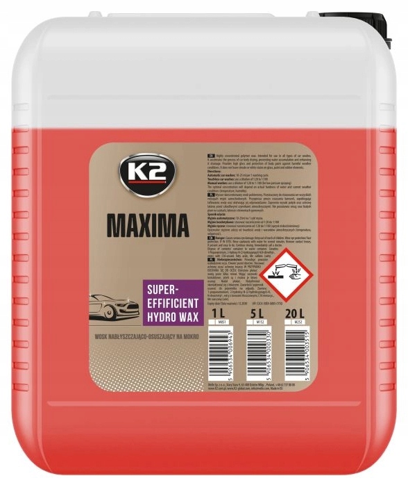 K2 - MAXIMA - HYDROWOSK - OSUSZA NABŁYSZCZA - 20L