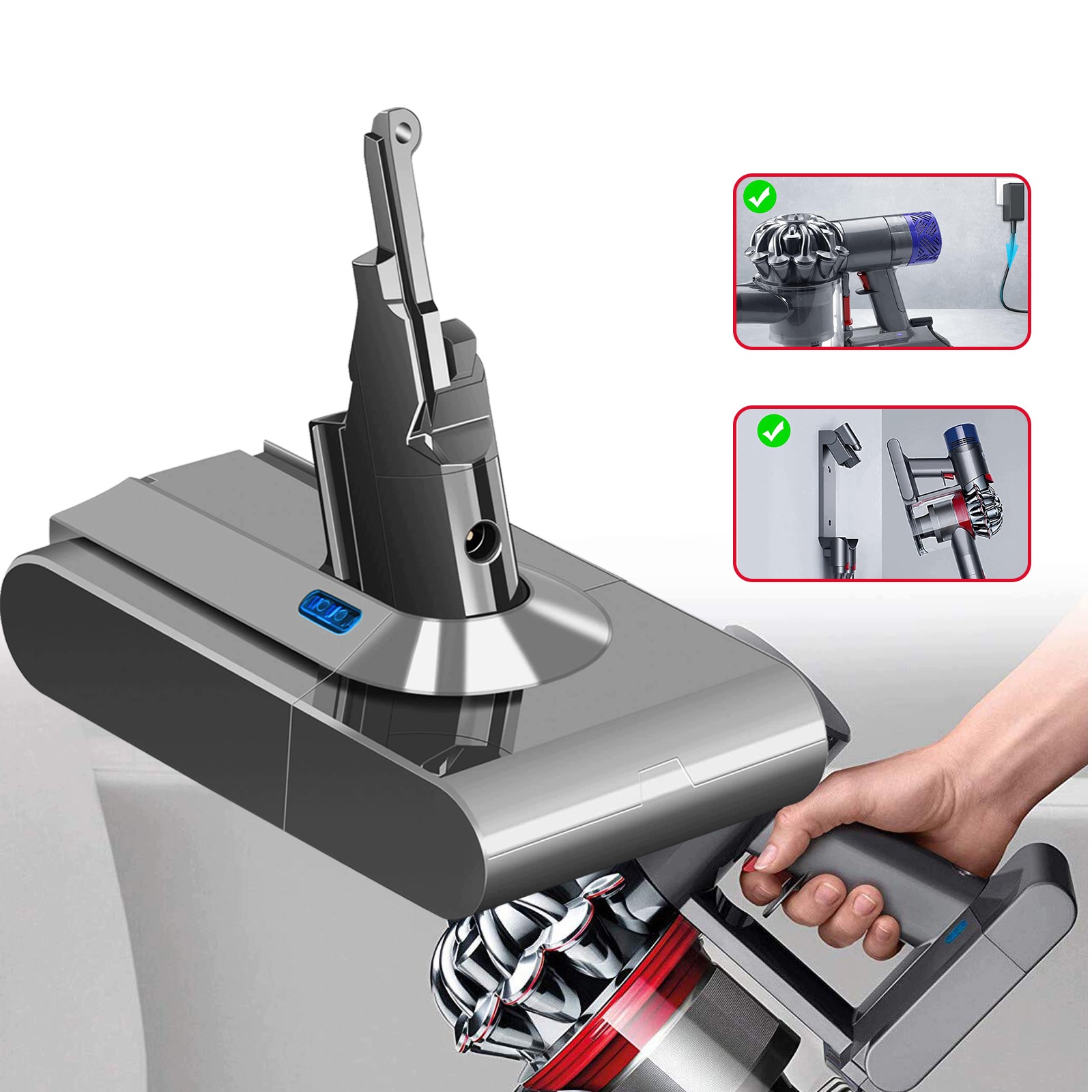 Baterie Akumulátor pro Dyson V8 Absolute Animal Fluffy Motorhead SV10 21.6V