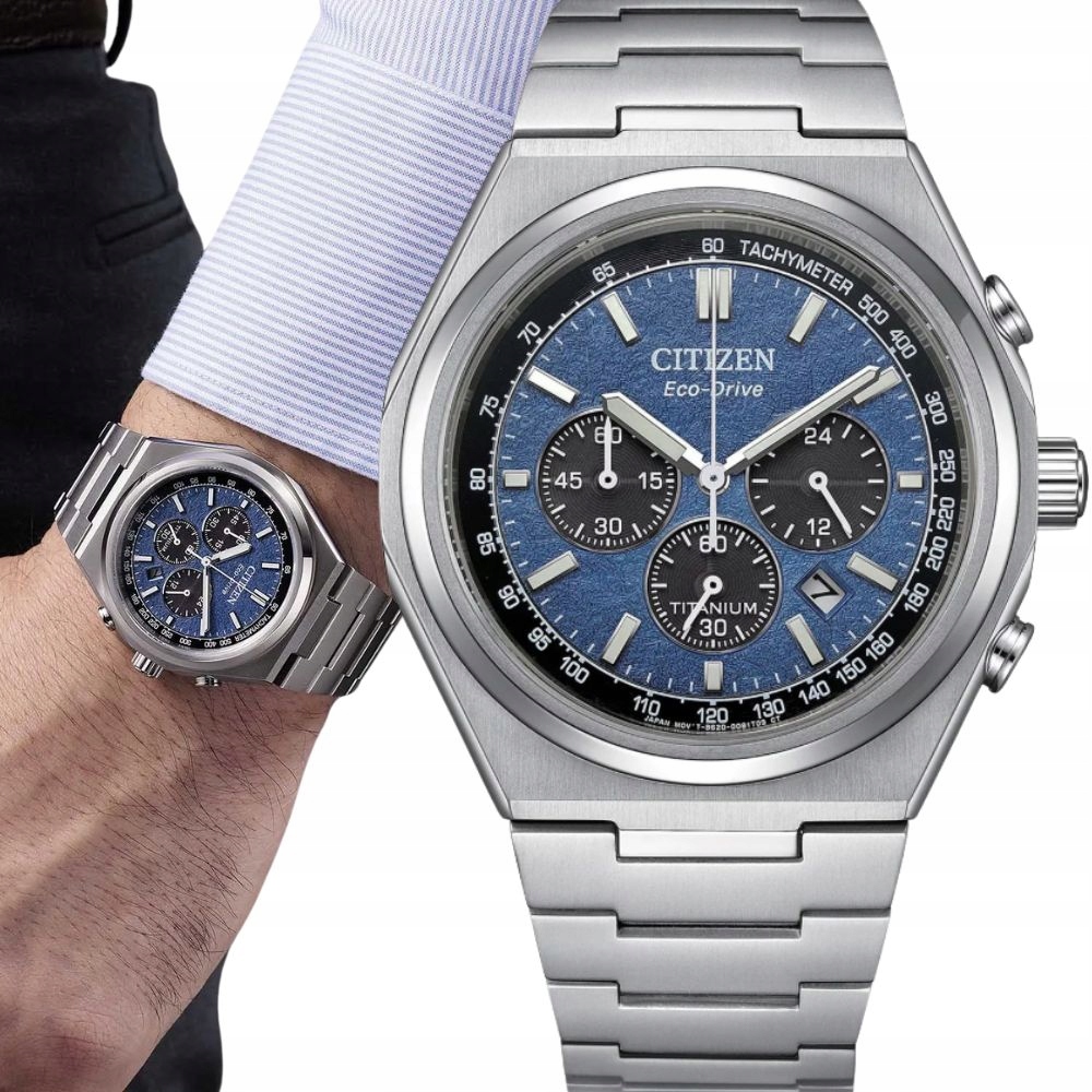 Zegarek męski Citizen CA4610-85L Titanium Chronograph srebrny