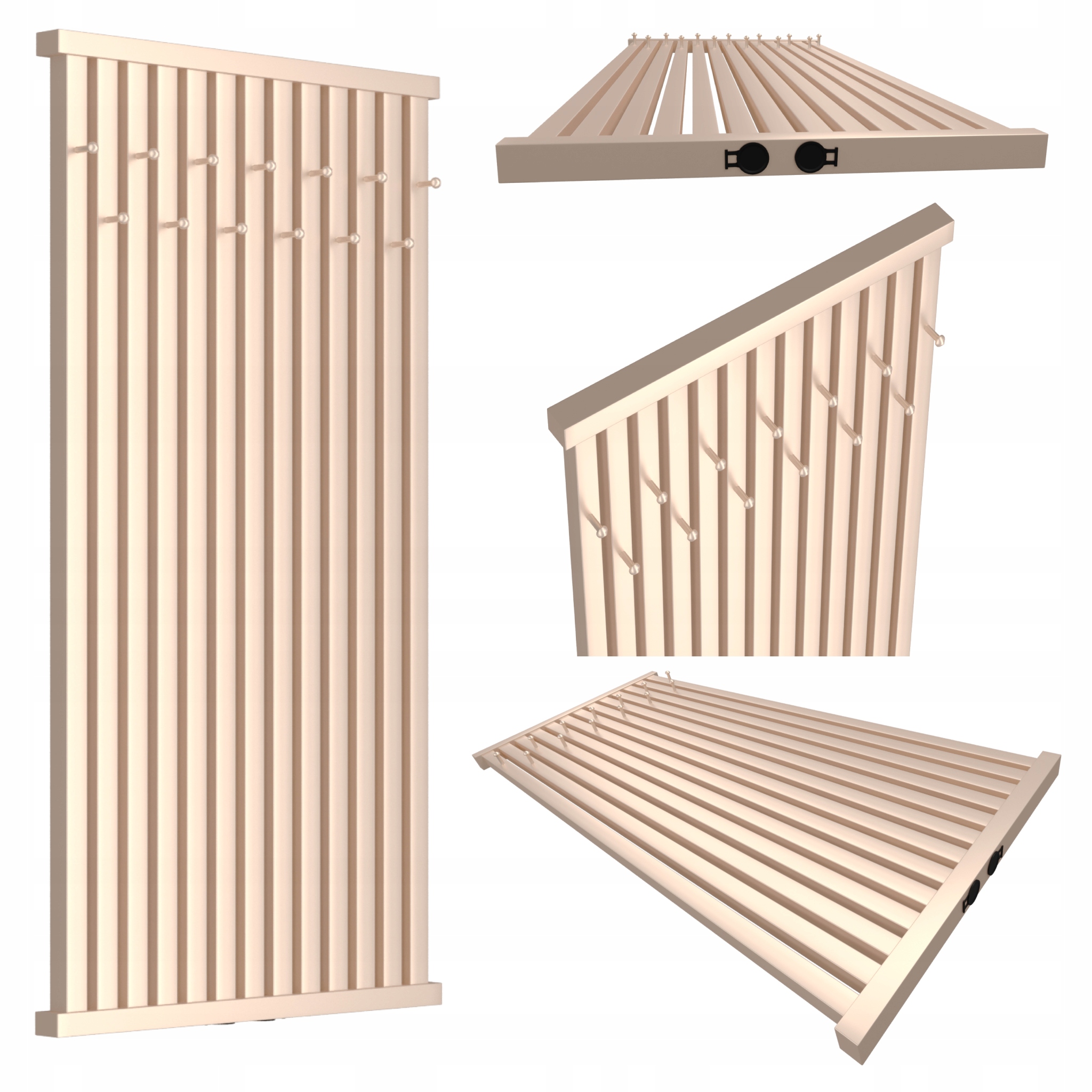 Dekorativní radiátor s věšáky Radiator Hook 140x61 Zlatý Růžový