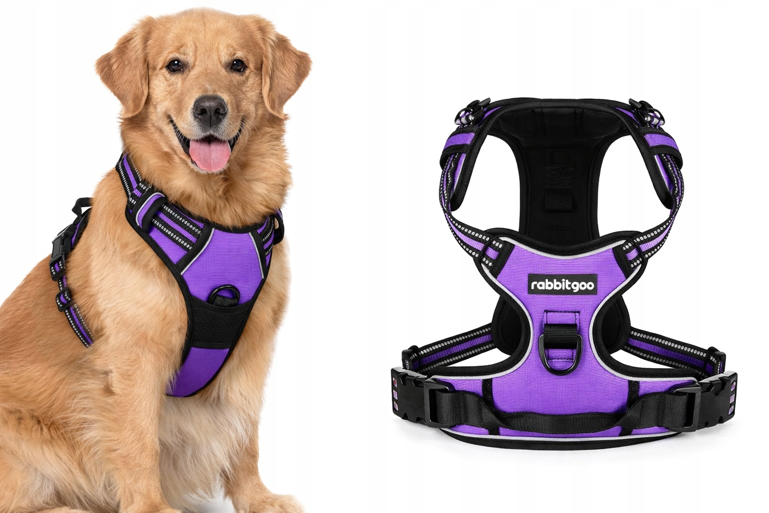 Levně Postroj pro velkého psa No Pull Procházkové Nastavitelné Velikost L