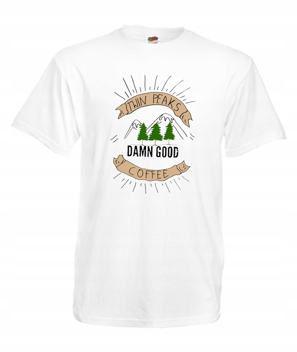 

S Koszulka Męska Twin Peaks Cooper Kawa Wzory