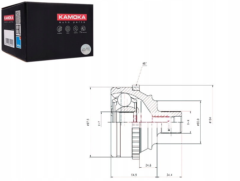 Kam6740 ШРУС ПРИВІДНОГО ЗОВНІШН. VW T4 90-03