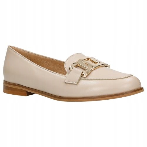 Półbuty damskie mokasyny Wojas skórzane beż r.37