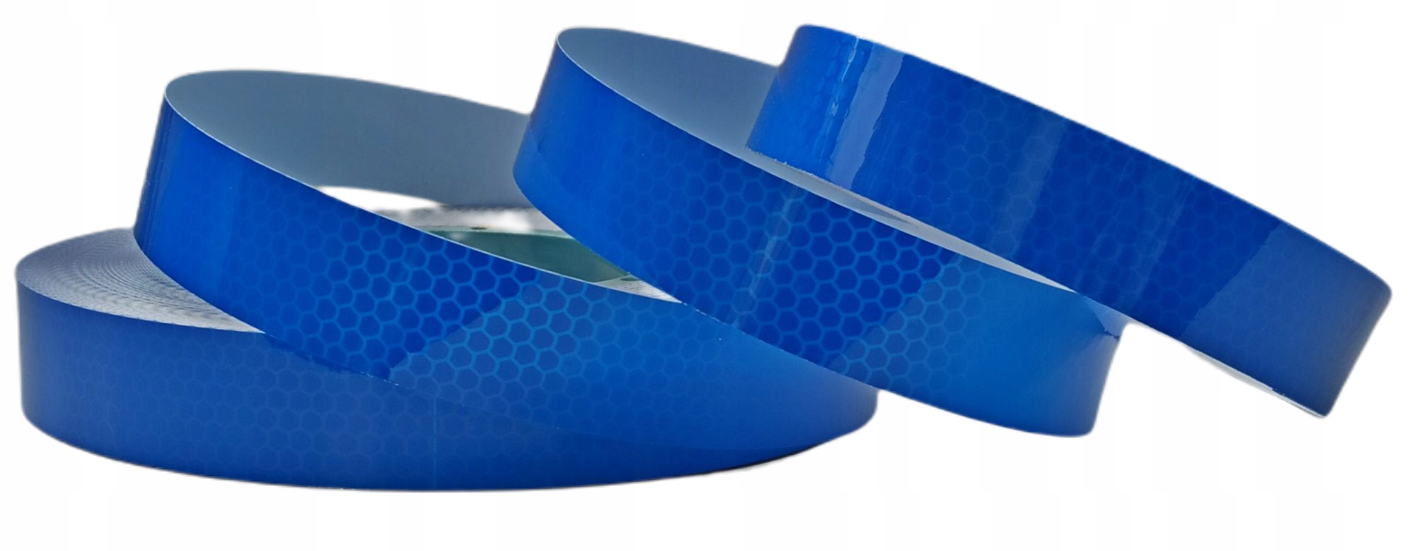 TAŚMA ODBLASKOWA FOLIA NIEBIESKA PLASTER MIODU 2,5 Szerokość 25 mm