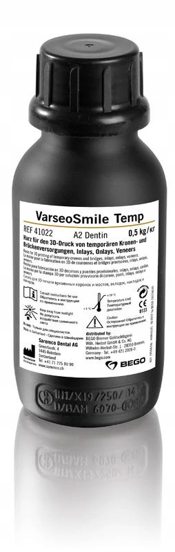 Živica pre 3D tlačiareň Bego VarseoSmile Temp C2 0,25 kg