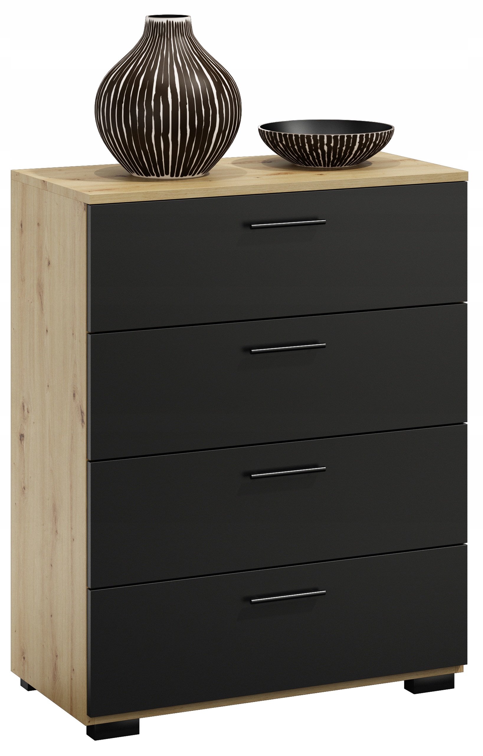 

Komoda Roma artisan-czarny szafka stojąca szuflady