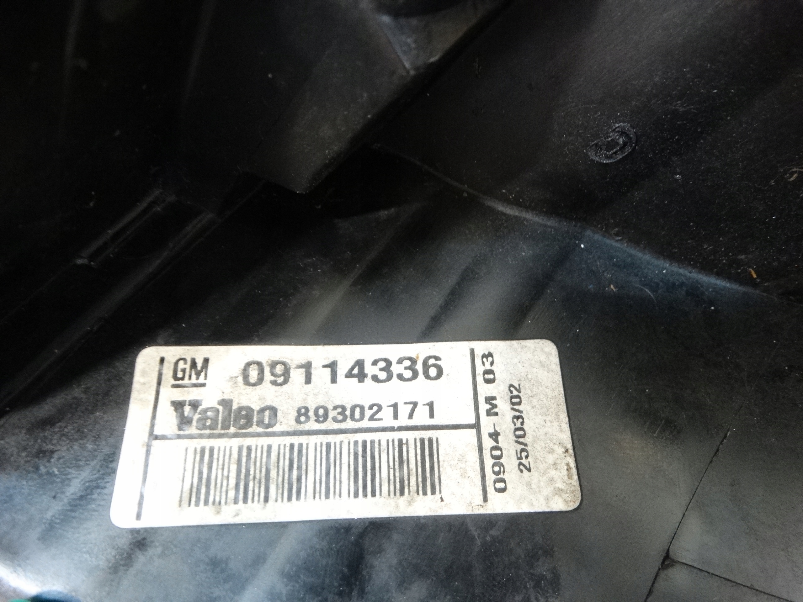 light left rear part OPEL CORSA C 09114336 89302171