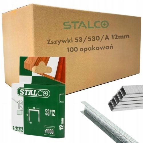 Sada 100 balení x sponky 53/530/A 1000ks 12 mm pro sešívačky a takery