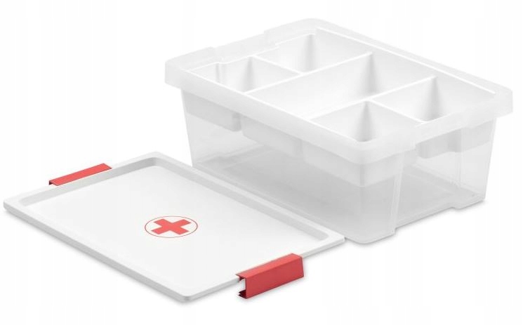 

Apteczka domowa Organizer na leki z przegrodami 7L