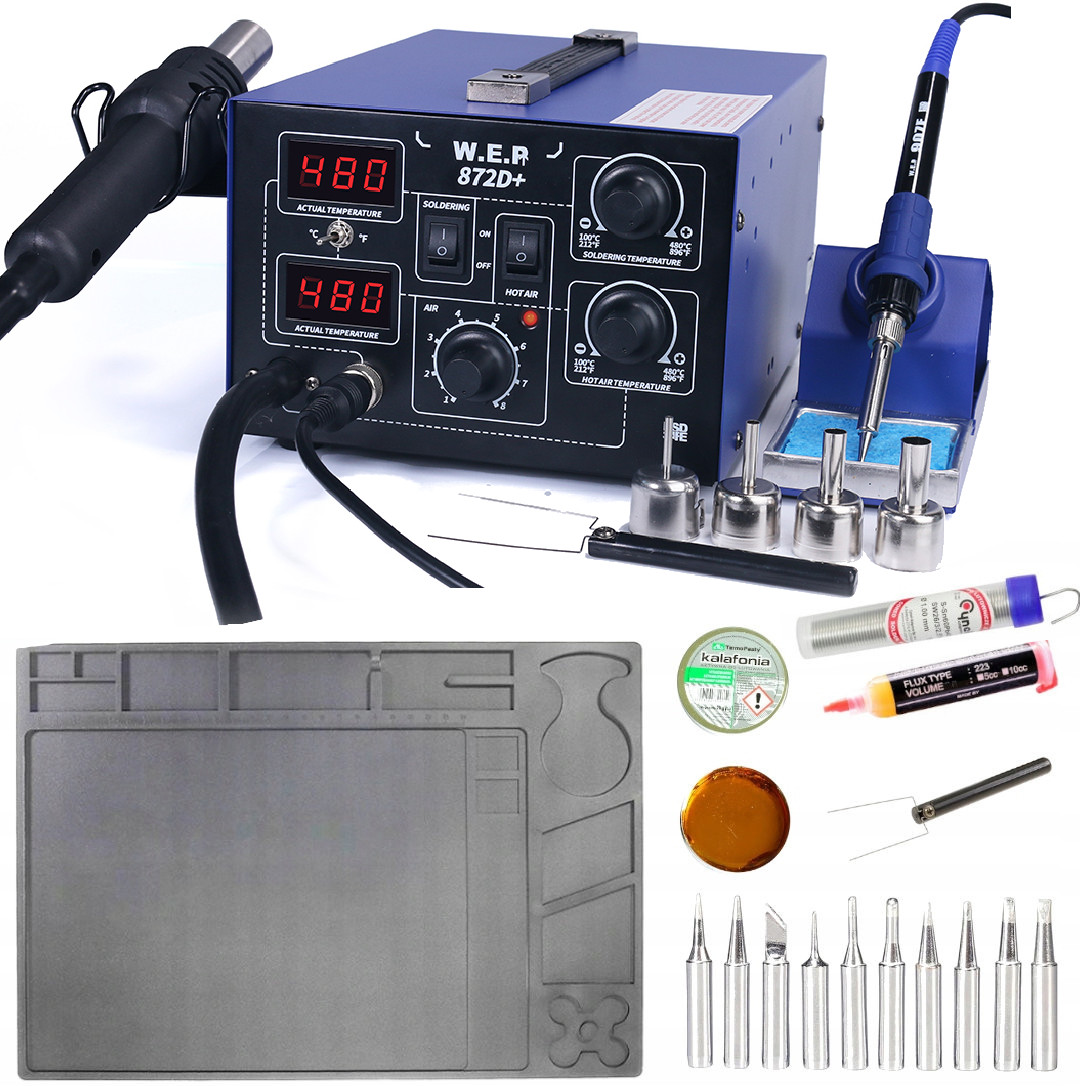 

Stacja Lutownicza Hotair Wep 872D+ Flux Mata