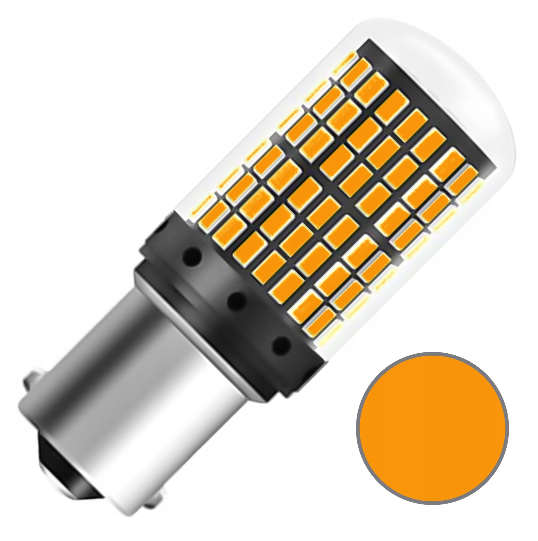 

Pomarańczowa żarówka Led BAU15S PY21W migacz 18W