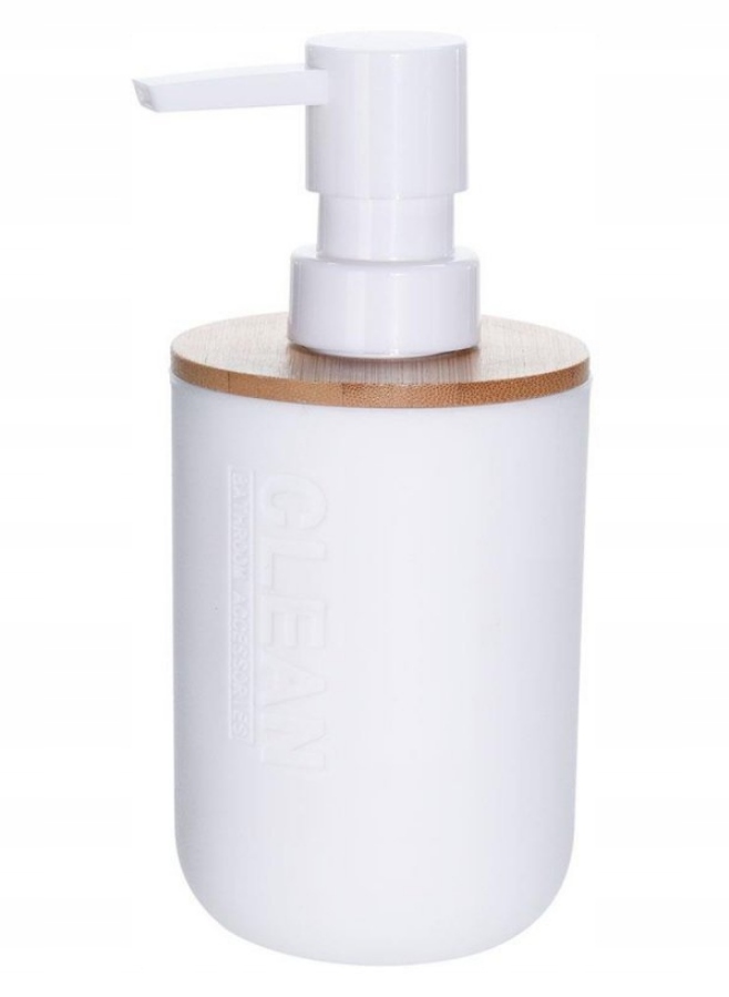 

Dozownik do mydła biały z bambusem 300ml Koopman