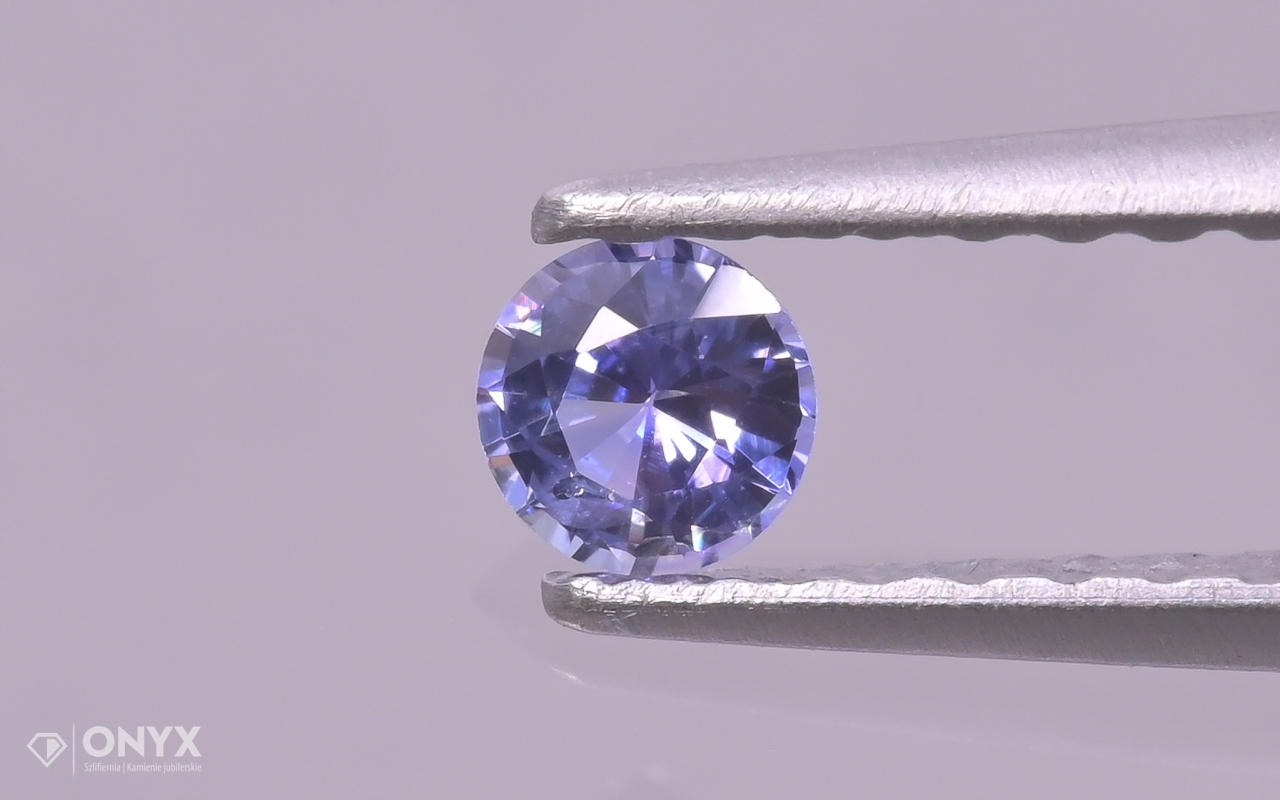 Fazetovaný safír kulatý fi 3 mm